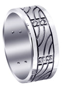 Diamond Mens Wedding Band | 0.18 Carats | High Polish Finish (Nehemiah)