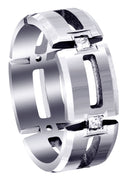 Diamond Mens Wedding Band | 0.3 Carats | Satin Finish (Skyler)