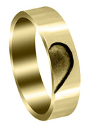 Yellow Gold Mens Wedding Band | High Polish Finish (Beckham)