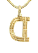 Diamond 10K Yellow Gold Letter "D" Necklace | Appx. 13.3 Grams