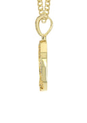 14K Yellow Gold Letter "D" Baguette Diamond Necklace | 2.16 Carats