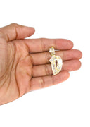14K Yellow Gold Letter "D" Baguette Diamond Necklace | 2.16 Carats