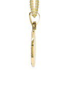 Diamond 10K/14K Yellow Gold Small Round Picture Pendant Necklace | Appx. 0.50 Carat