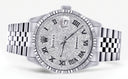 Womens Rolex Datejust Watch 16200  | 36Mm | Diamond Roman Numeral Dial | Fluted Bezel | Jubilee Band