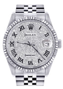 Womens Rolex Datejust Watch 16200  | 36Mm | Diamond Roman Numeral Dial | Fluted Bezel | Jubilee Band