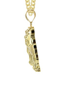 10K Yellow Gold Cuban Chain & Gold Dog Pendant | Appx. 17.2 Grams
