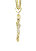 10K Yellow Gold Chain & Cz Pillsbury Doughboy Pendant | Appx. 15.7 Grams