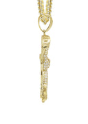 10K Yellow Gold Chain & Cz Pillsbury Doughboy Pendant | Appx. 15.7 Grams