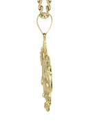 10K Yellow Gold Rope Chain & Gold Dragon Pendant | Appx. 18.9 Grams