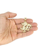 10K Yellow Gold Rope Chain & Gold Dragon Pendant | Appx. 18.9 Grams