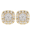 Mens Stud Diamond Earrings | 1.03 Carats 14K Yellow Gold