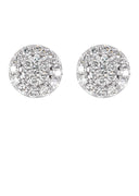 Mens Stud Diamond Earrings | 0.96 Carats 14K White Gold