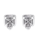 Mens Stud Diamond Earrings | 1.3 Carats 14K White Gold