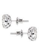 Mens Stud Diamond Earrings | 0.6 Carats 14K White Gold