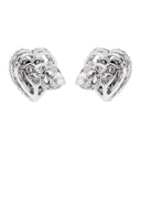 Mens Stud Diamond Earrings | 0.75 Carats 14K White Gold