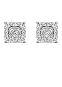Mens Stud Diamond Earrings | 0.65 Carats 14K White Gold