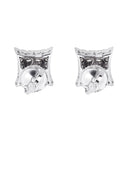 Mens Stud Diamond Earrings | 0.54 Carats 14K White Gold