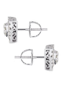 Mens Stud Diamond Earrings | 0.54 Carats 14K White Gold
