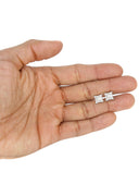 Mens Stud Diamond Earrings | 0.54 Carats 14K White Gold