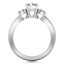 Three Stone Engagement Ring Classic 14K White Gold