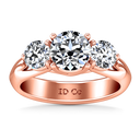 Three Stone Diamond EngagementRing Charlotte 14K Rose Gold