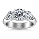 Three Stone Engagement Ring Charlotte 14K White Gold
