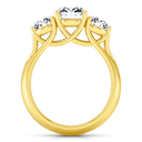 Three Stone Diamond Engagement Ring Charlotte 14K Yellow Gold
