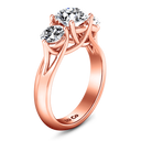 Three Stone Diamond EngagementRing Charlotte 14K Rose Gold