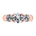 Three Stone Diamond EngagementRing Charlotte 14K Rose Gold