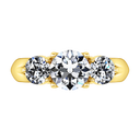 Three Stone Diamond Engagement Ring Charlotte 14K Yellow Gold