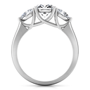 Round Diamond Three Stone Engagement Ring Chantal 14K White Gold