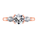 Three Stone Diamond EngagementRing Chantal 14K Rose Gold
