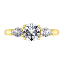 Three Stone Diamond Engagement Ring Chantal 14K Yellow Gold