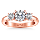 Three Stone Diamond EngagementRing Alexandra 14K Rose Gold