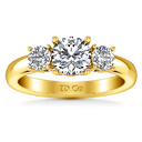 Three Stone Diamond Engagement Ring Alexandra 14K Yellow Gold