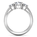 Round Diamond Three Stone Engagement Ring Alexandra 14K White Gold