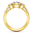 Three Stone Diamond Engagement Ring Alexandra 14K Yellow Gold