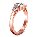 Three Stone Diamond EngagementRing Alexandra 14K Rose Gold