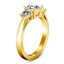 Three Stone Diamond Engagement Ring Alexandra 14K Yellow Gold
