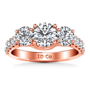 Three Stone Diamond EngagementRing Victoria 14K Rose Gold