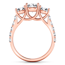 Three Stone Diamond EngagementRing Victoria 14K Rose Gold