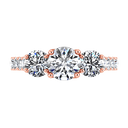 Three Stone Diamond EngagementRing Victoria 14K Rose Gold