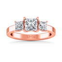 Three Stone Diamond EngagementRing Alana 14K Rose Gold