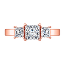 Three Stone Diamond EngagementRing Alana 14K Rose Gold