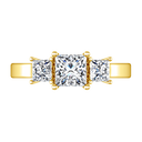 Three Stone Diamond Engagement Ring Alana 14K Yellow Gold