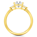 Three Stone Diamond Engagement Ring Simone 14K Yellow Gold