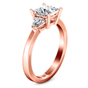 Three Stone Diamond EngagementRing Simone 14K Rose Gold