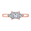 Three Stone Diamond EngagementRing Simone 14K Rose Gold