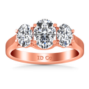 Three Stone Diamond EngagementRing Arabella 14K Rose Gold