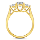 Three Stone Diamond Engagement Ring Arabella 14K Yellow Gold